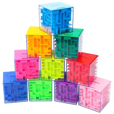 10 Pcs Unique Money Puzzle Box Fun Maze Puzzle Games For Kids And Adult Birthday • $32.99
