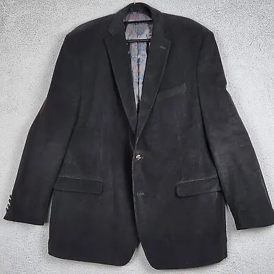 LAUREN RALPH LAUREN Suit Jacket Mens 48L 48 Long Black Corduroy Elbow Pads Macys • $28.80