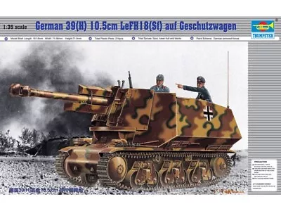 Trumpeter 1/35th Scale German 39(H) 10.5cm Geschutzwagen Tank Plastic Model Kit • £22.99