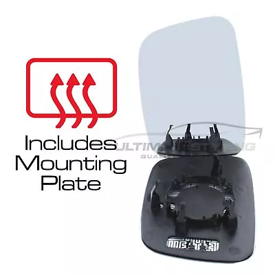 Wing Mirror Glass VW Transporter T5 Van 2003-2010 Heated Convex Passenger Side • $14.86