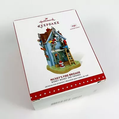 New Hallmark Keepsake Christmas Ornament Mickey's Fre Brigade Magic Sound Motion • $40.05