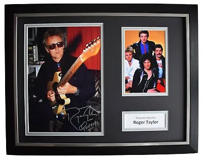 £199.99 • Buy Roger Taylor Signed Autograph Framed 16x12 Photo Display Music Queen Drum Guitar