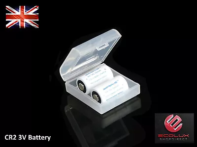 2x CR2 300mAh Rechargeable Battery 3V Lithium 15270 3.2V LiFePO4 UK Batteries • £7.29