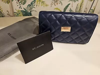 ST JOHN NWT Quilted Handbag Navy • $195