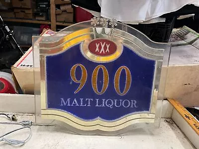 Vtg XXX 900 Malt Liquor Beer Lighted 16X15 Sign Tested Works Man Cave Decoration • $49.95