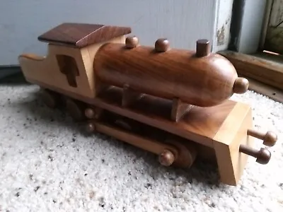 Vtg Solid Wooden Train Set Of 4 Cars In Very Good Condition • $99.99