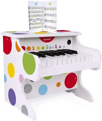 £66.89 • Buy Janod Confetti My First Wooden Electronic Piano Musical Awakening Toy