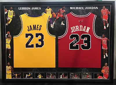Michael Jordan & Lebron James Facsimile Signed Jersey Framed • $695