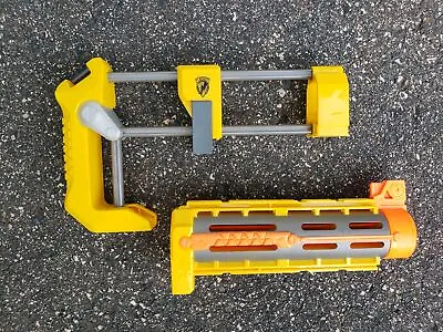 NERF N-STRIKE RECON CS-6 Barrel + Stock Yellow Front Attachment Extension Parts • $8.99