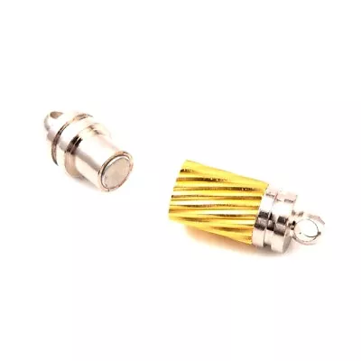 £5.59 • Buy 5 Magnetic Cylinder Clasps - 18mm X 5mm - Silver Tone + Gold - Connector  P01412
