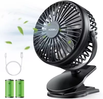 Clip Fan 5000mAh Rechargeable Battery Operated Mini Fan • $17.09