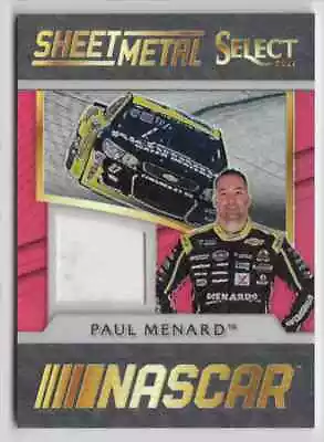 2017 Panini Select Sheet Metal Prizm Red Paul Menard 36/99 #SM-PM • $7.49