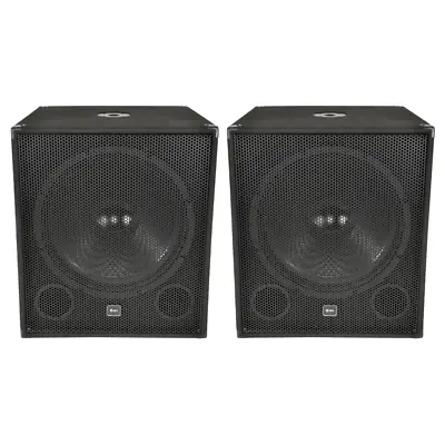 2x QTX QT18S 18  500W Subwoofer Bass Bin Speaker PA System DJ Band • £324.50