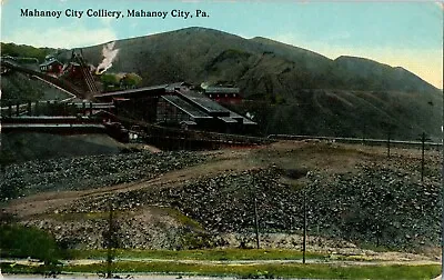 MAHANOY CITY CITY PENNSYLVANIA INDUSTRIAL COLLIERY VIEW 1910s SCHUYLKILL CO C3 • $9.90