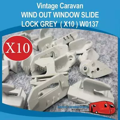 Caravan Window Slide Lock ( GREY X 10 ) Vintage Franklin Viscount Other W0137 • $42.50