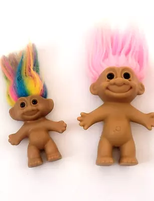 Vintage Russ Trolls Mini Dolls All American 2 Lot • $19.95