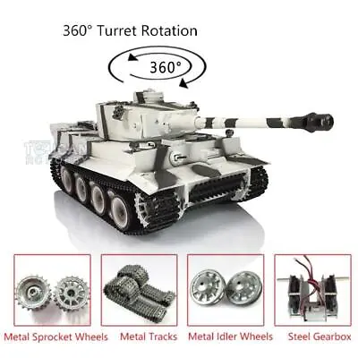 1/16 7.0 Henglong German Tiger I RTR 3818 RC Tank 3818 360° Turret Collection • $337.22