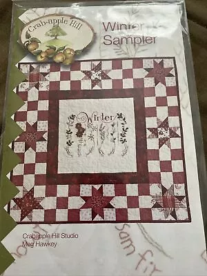 WInter Sampler Quilt & Embroidery Pattern Crab Apple Hill Meg Hawkey Design • $7.99