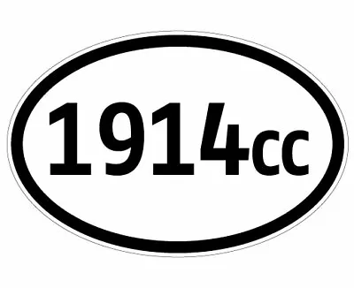 Air Cooled Volkswagen 1950-1979 1914cc Oval Engine Size Decal • $15.95