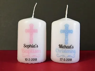 Personalised Christening Baptism Holy Communion Candle Favours 6cm Organza Bags • £1.35