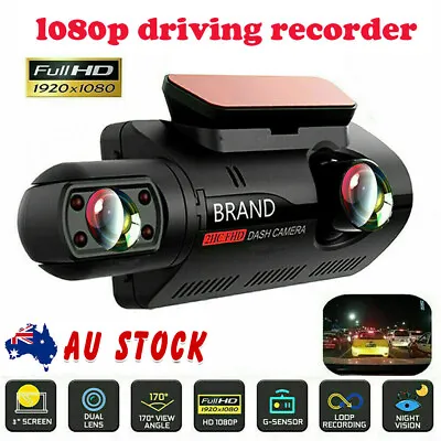 $31.56 • Buy HD 1080P Car Dash Camera Recorder LCD Dual Lens DVR Front And Rear Reverse Cam