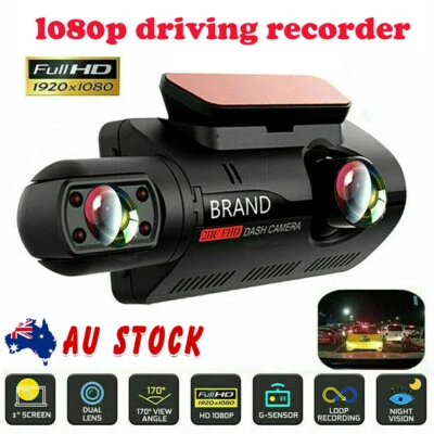 $31.96 • Buy HD 1080P Car DVR 3  Lens Dash Cam Front And Rear Video Recorder Camera G-sensor*