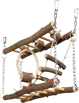 £12.99 • Buy Suspension Bridge Toy Natural Wooden Hanging Ladder Toy For Hamster Gerbil Mice