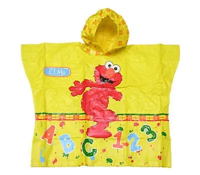 Sesame Street Elmo Kids Hooded Rain Coat Rain Poncho NEW FREE SHIPPING • $11