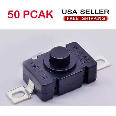 50x 1.5A Flat Push Button Switch Latching On Off Flashlight Self Locking SMD USA • $12.65