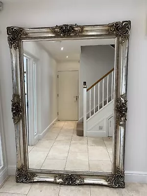 Large Baroque Wall Mirror Champagne Silver • £199.99
