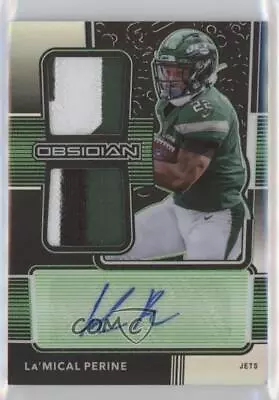 2020 Obsidian Jersey Ink Electric Etch Green /50 La'Mical Perine Rookie Auto RC • $21.24