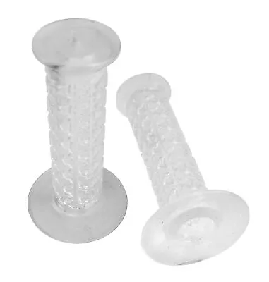 AME Old School BMX Bicycle Grips - ROUNDS - CLEAR • $19.99