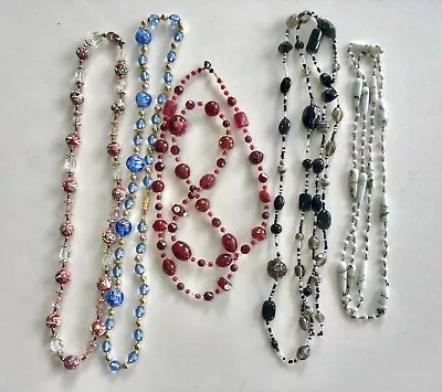 Vintage Venetian Murano Millefiori Glass Bead Necklace Job Lot Bundle • £31.51