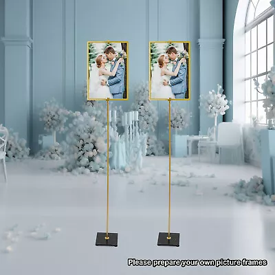 Wedding Easel Stand Floor Mount Display Lightweight Metal For Poster 20x20x160cm • $28.51