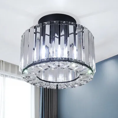 UK Crystal Chandelier Ceiling Light Living Room Kitchen Pendant Lights E26 / E27 • £31.99