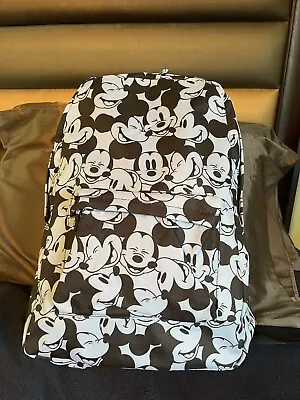 Disney Store Mickey Mouse Expressions Faces Blue Backpack NICE! FREE SHIPPING!! • $19.99