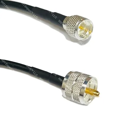 LMR200 Silver Mini UHF Male To PL259 UHF Male Coax RF Cable USA Lot • $16.69