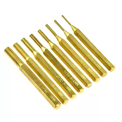 ToolTreaux Brass Pin Punch Set For Crafting Woodworking Assorted Sizes - 8pc • $19.99