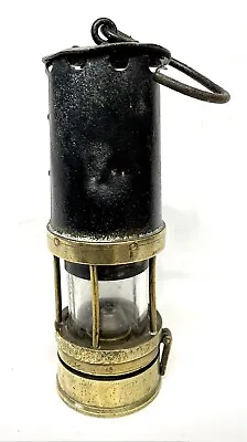 Antique Genuine Brass & Steel Miners Lamp Richard Johnson & Clapham Morris LTD • £160