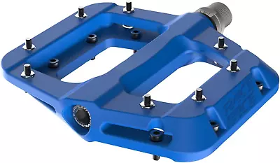Race Face Chester Mountain Bike Pedals Blue Non-slip Steel Traction Quality Grip • $49.11