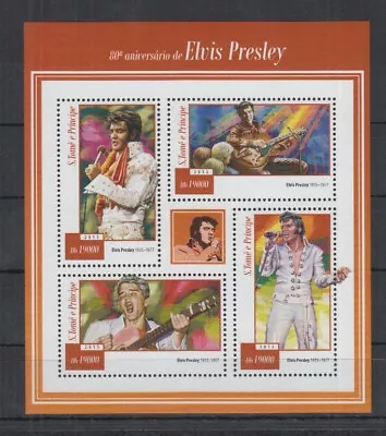 A575. S.Tome E Principe MNH - 2015 - Famous People - Elvis Presley • $2.31