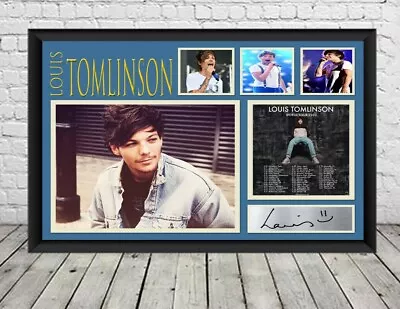 Louis Tomlinson Signed Photo Print Autographed Poster Memorabilia • £7.19