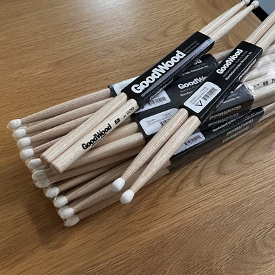 £8 • Buy Drum Sticks! Vater GoodWood American Hickory 5B Nylon Tips
