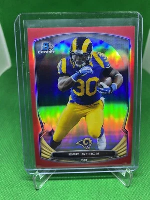 $1.99 • Buy Zac Stacy 2014 Bowman Chrome Red Refractor #12/25 RARE