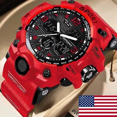 SMAEL Men Waterproof SHOCKPROOF Military Analog Quartz Digital Wrist Watch Sport • $12.97