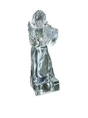 MIKASA Figurine Angel Herald Collection Angelic Harp Crystal Lead Germany • $15.99