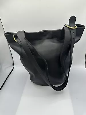 Vintage COACH Black Leather Soho Bucket Shoulder Slouchy Hobo Handbag 4082 • $124.99