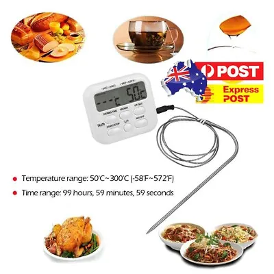 Digital Kitchen Meat Cooking Food Probe Oven Electronic BBQ Thermometer • $12.59