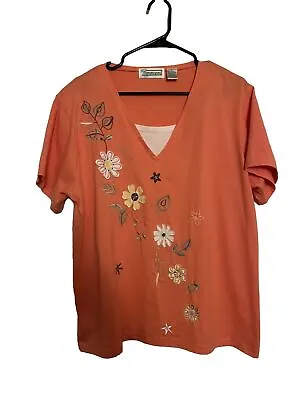 Extra  Shenanigans Plus Size 1X Women's Top Floral Design • $4.99