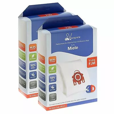 £9.39 • Buy 10 X FJM Hoover Bags + Filters For Miele Compact C1 C2, Cat & Dog Vacuum Cleaner